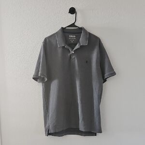 IZOD Men's Polo Shirt Short Sleeve Advantage Performance Natural Stretch Grey XL